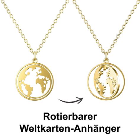 Kette Weltkarte Gold online kaufen .